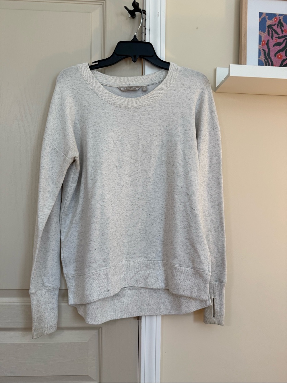 Athleta Light Gray Crewneck Sweater